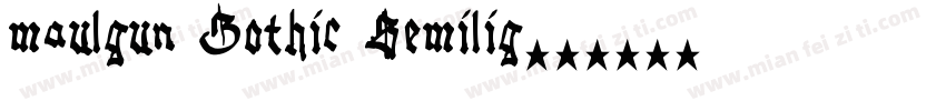 maulgun Gothic Semilig字体转换
